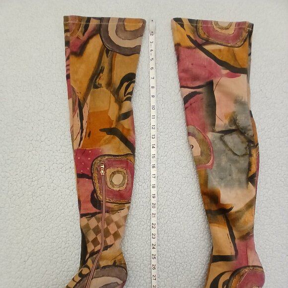 Multi-color Over the Knee Stiletto Boots - size 10 - Picture 5 of 7